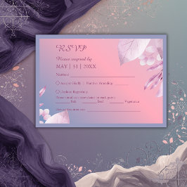 pastel kersenbloesem sakura bruiloft RSVP kaartje
