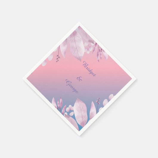 Pastel kersenbloesem sakura bruiloft servetten (Hoek)