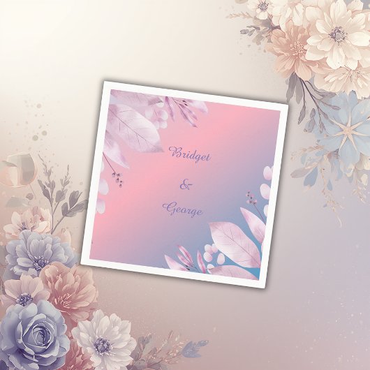 Pastel kersenbloesem sakura bruiloft servetten