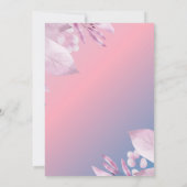 pastel kersenbloesem sakura bruiloft uitnodiging (Achterkant)