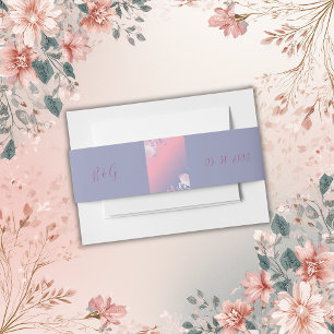 pastel kersenbloesem sakura bruiloft uitnodigingen wikkel