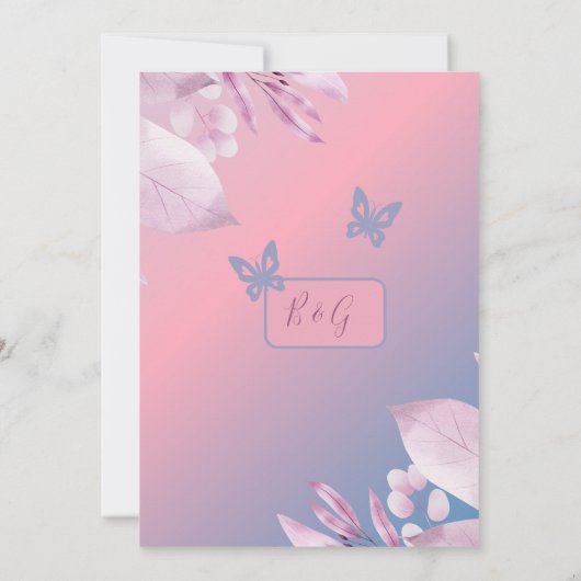 pastel kersenbloesem sakura bruiloft veilig de dat kaart (Achterkant)