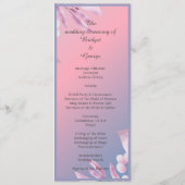 Pastel Kersenbloesem Sakura Programma & Menu (Achterkant)