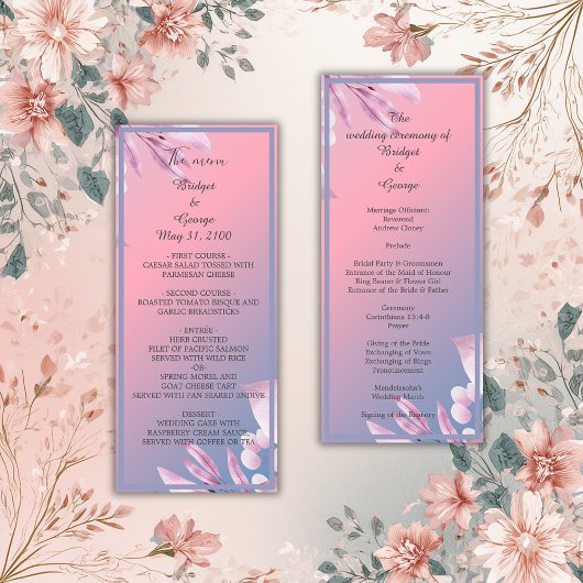 Pastel Kersenbloesem Sakura Programma & Menu