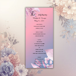 pastel kersenbloesem sakura trouwmenu's menu