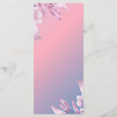 pastel kersenbloesem sakura trouwmenu's menu (Achterkant)