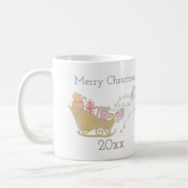 Pastel Kerst Eenhoorn Sinterklaas slee Koffiemok