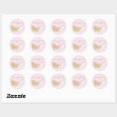 Pastel Kerst Eenhoorn Sinterklaas slee Ronde Sticker (Vel)