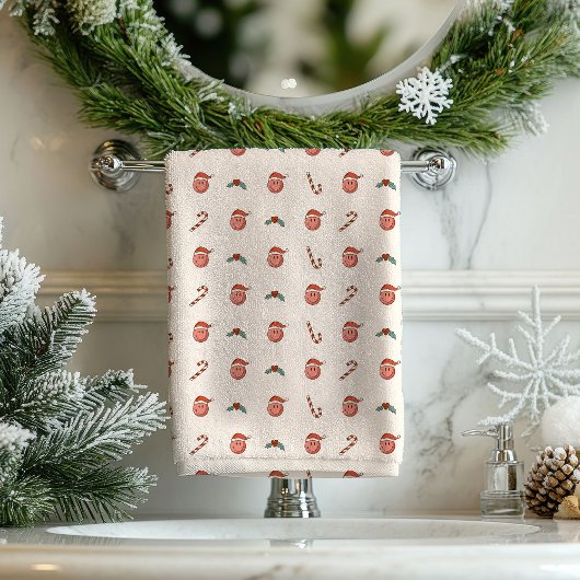 Pastel Kerst Handdoeken Groovy 70s Badkamer Vreugd