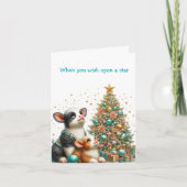 Pastel Kerst Koe Vakantie Kaart (Voorkant)