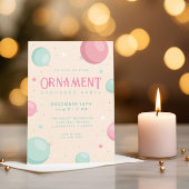 Pastel Kerst Ornament Exchange Vakantie Party Kaart