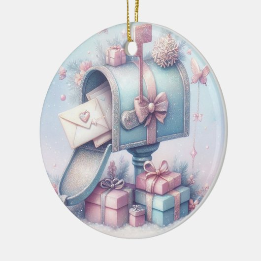 Pastel Kerst Ornament Mailbox en Cadeaus 4 (Links)