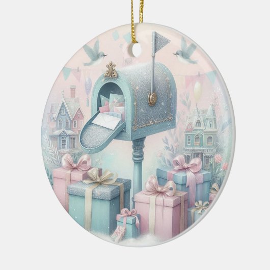 Pastel Kerst Ornament Mailbox en Cadeaus 5 (Links)