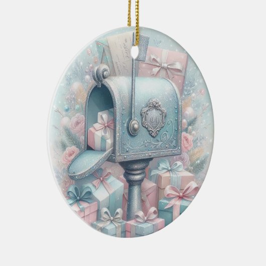 Pastel Kerst Ornament Mailbox en geschenken (Rechts)