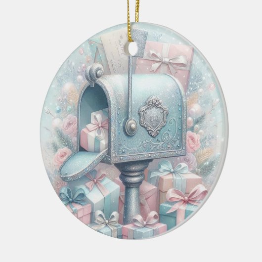 Pastel Kerst Ornament Mailbox en geschenken (Links)