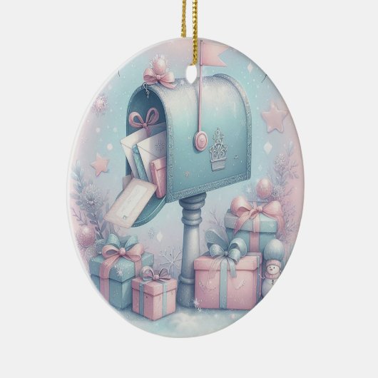 Pastel Kerst Ornament Mailbox en geschenken 3 (Rechts)