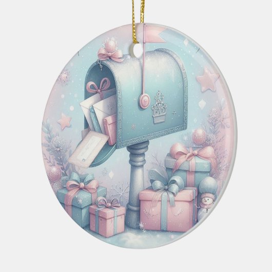 Pastel Kerst Ornament Mailbox en geschenken 3 (Links)
