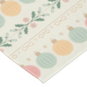 Pastel Kerst Ornamente Tafelkleed (Gekanteld)