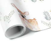 Pastel Kerst Schattige Herten Fawn inpakpapier (Rol Hoek)
