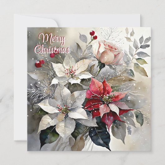 Pastel Kerst spray op maat Feestdagenkaart (Voorkant)
