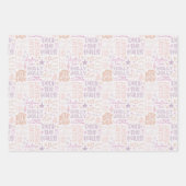  Pastel Kerst Woord Kunst Kerst Inpakpapier Vel (Voorkant 2)