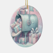 Pastel Kerstbal Brievenbus en Cadeaus 7 Keramisch Ornament (Rechts)