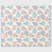 Pastel Kerstballen Cadeaupapier (Vlak)