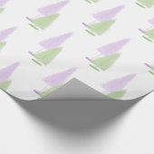 Pastel kerstbomen inpakpapier (Hoek)