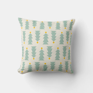 Pastel Kerstbomen Kussen