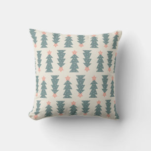 Pastel Kerstbomen Kussen