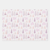  Pastel Kerstbomen Modern Christmas Inpakpapier Vel (Voorkant 2)