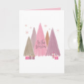 Pastel kerstbomen 'Tis het seizoen Feestdagen Kaart (Voorkant)