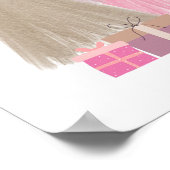 Pastel Kerstbomen 'Tis het Seizoen unframed Poster (Hoek)
