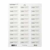 Pastel kerstbomen vakantie etiket (Full Sheet)