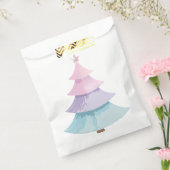 Pastel kerstboom bedankzakje (Gezegeld)