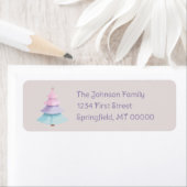 Pastel kerstboom etiket (Insitu)