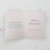 Pastel kerstboom feestdagen kaart (Binnen)