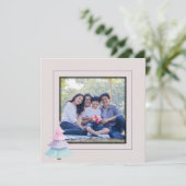 Pastel kerstboom feestdagenkaart (Staand voorkant)