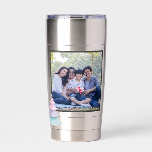 Pastel kerstboom geïsoleerde drinkbeker (Voorkant)