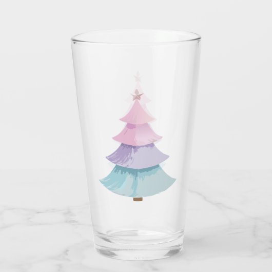 Pastel kerstboom glas (Achterkant)
