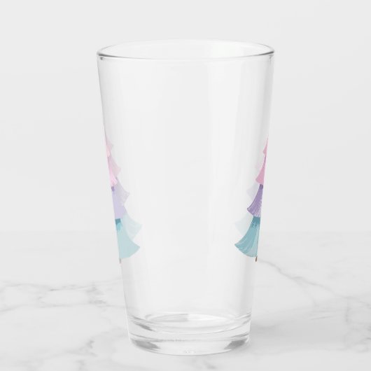 Pastel kerstboom glas (Links)