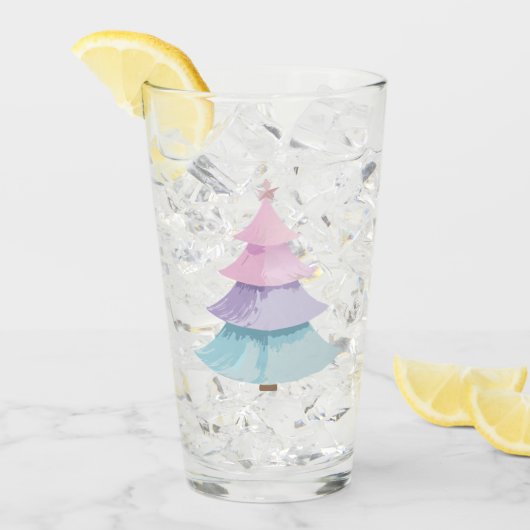 Pastel kerstboom glas (Voorkant ijs)