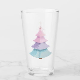Pastel kerstboom glas