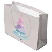 Pastel kerstboom groot cadeauzakje (Achterkant Gekanteld)