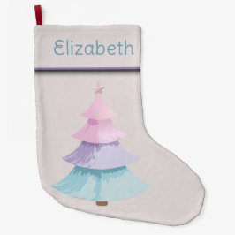 Pastel kerstboom grote kerstsok