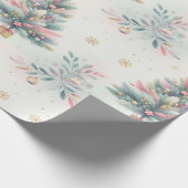 Pastel kerstboom inpakpapier (Hoek)
