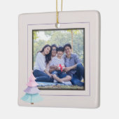 Pastel kerstboom keramisch ornament (Links)