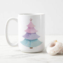 Pastel kerstboom koffiemok