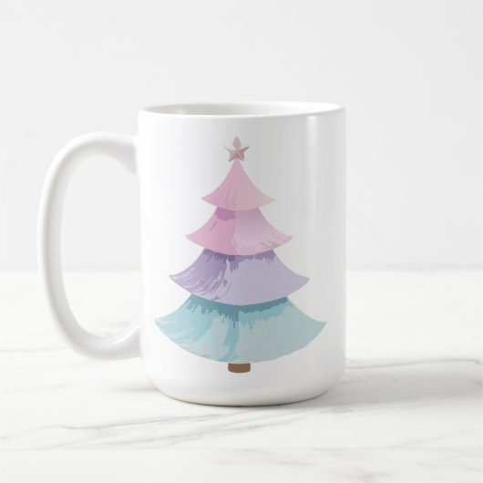Pastel kerstboom koffiemok (Links)