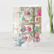 Pastel Kerstboom met Vintage Ornamenten